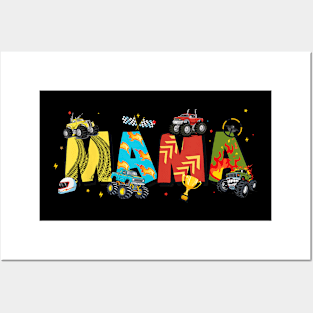 Monster Truck Mama Family Matching Monster Truck Lovers Posters and Art